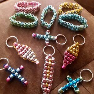 5 bracelets+7 keychains for kids .
